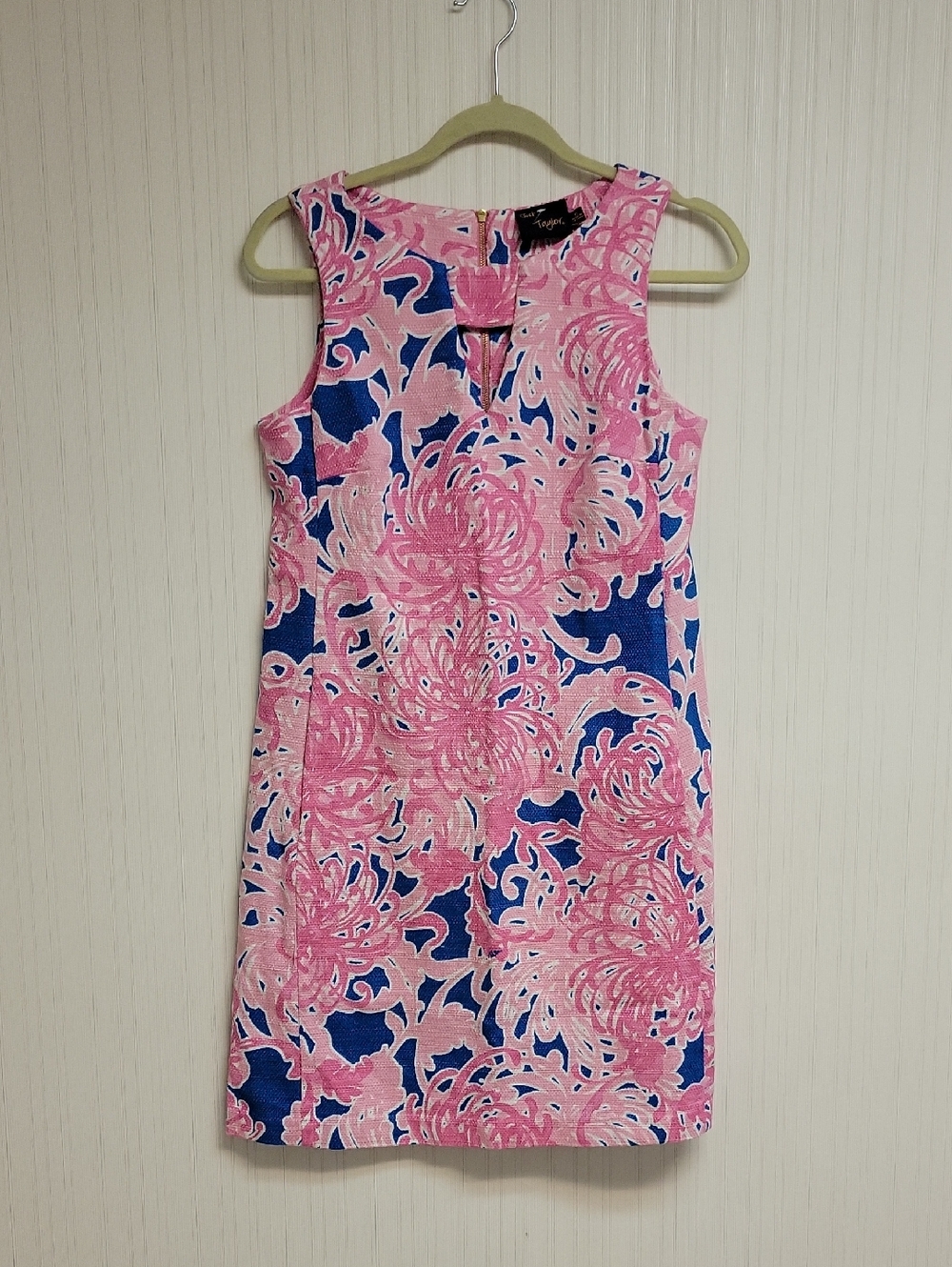 Just...Taylor Sleeveless Floral Shift Dress in Pink & Blue Sz 6. Summer Coastal